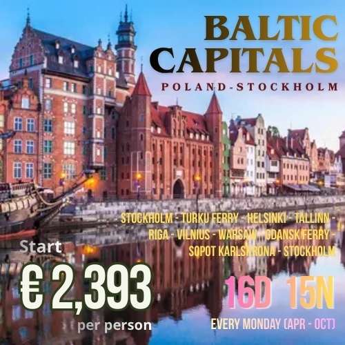 Baltic Capitals and Poland Start Stockholm 16D 15N